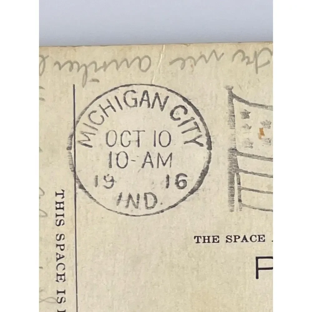 Antique 1916 Ephemera Litho Postcard Souvenir Entrance Eastman Springs Resort